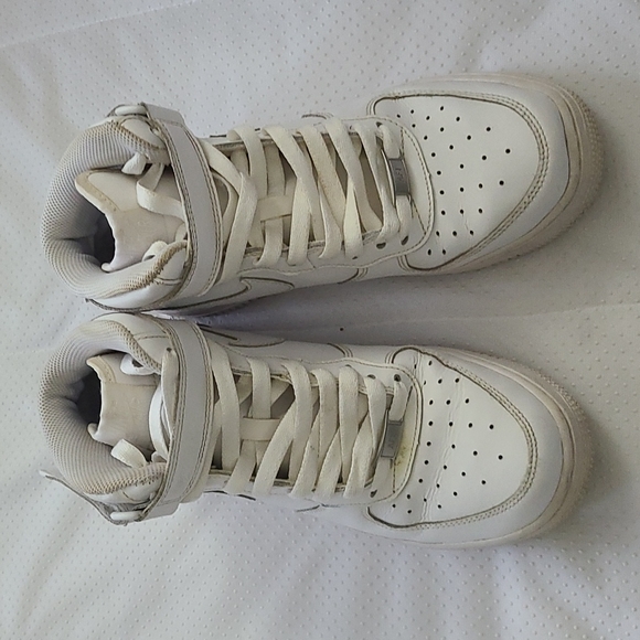 NIKE AIR FORCE 1 MID WHITE 2014(GS) YOUTH SHOE - Picture 2 of 12